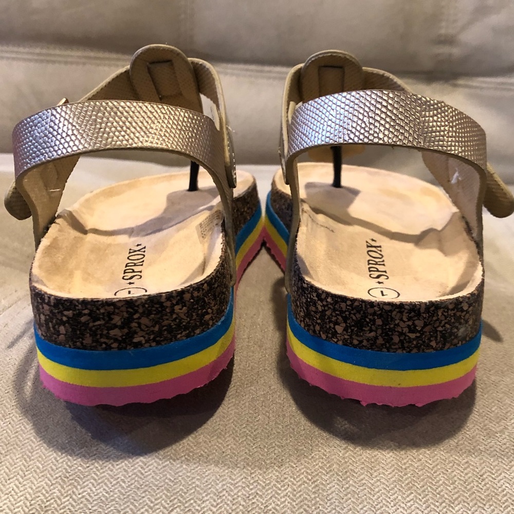 Kids Rainbow Platform Sandal - Picture 3 of 5